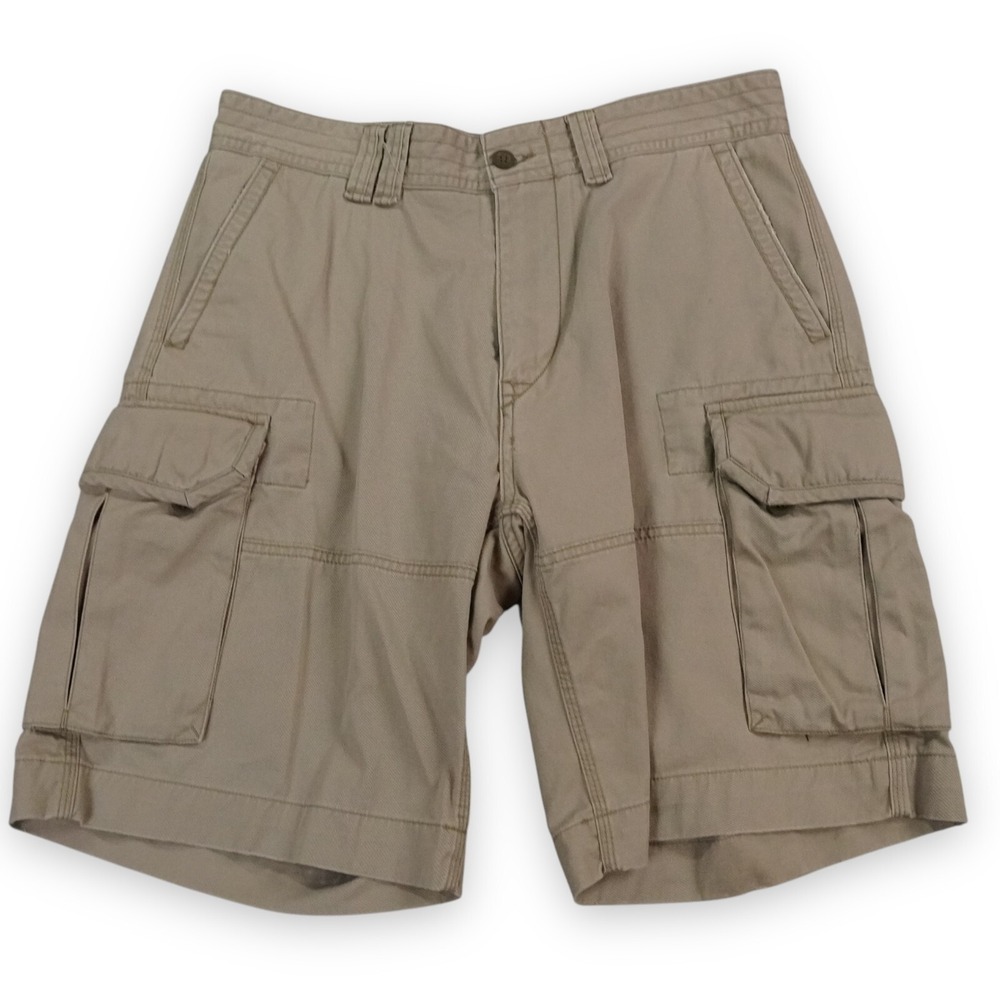 Polo Ralph Lauren Shorts Mens 36 Beige Flat Front Casual Cargo‎ Chino Preppy
